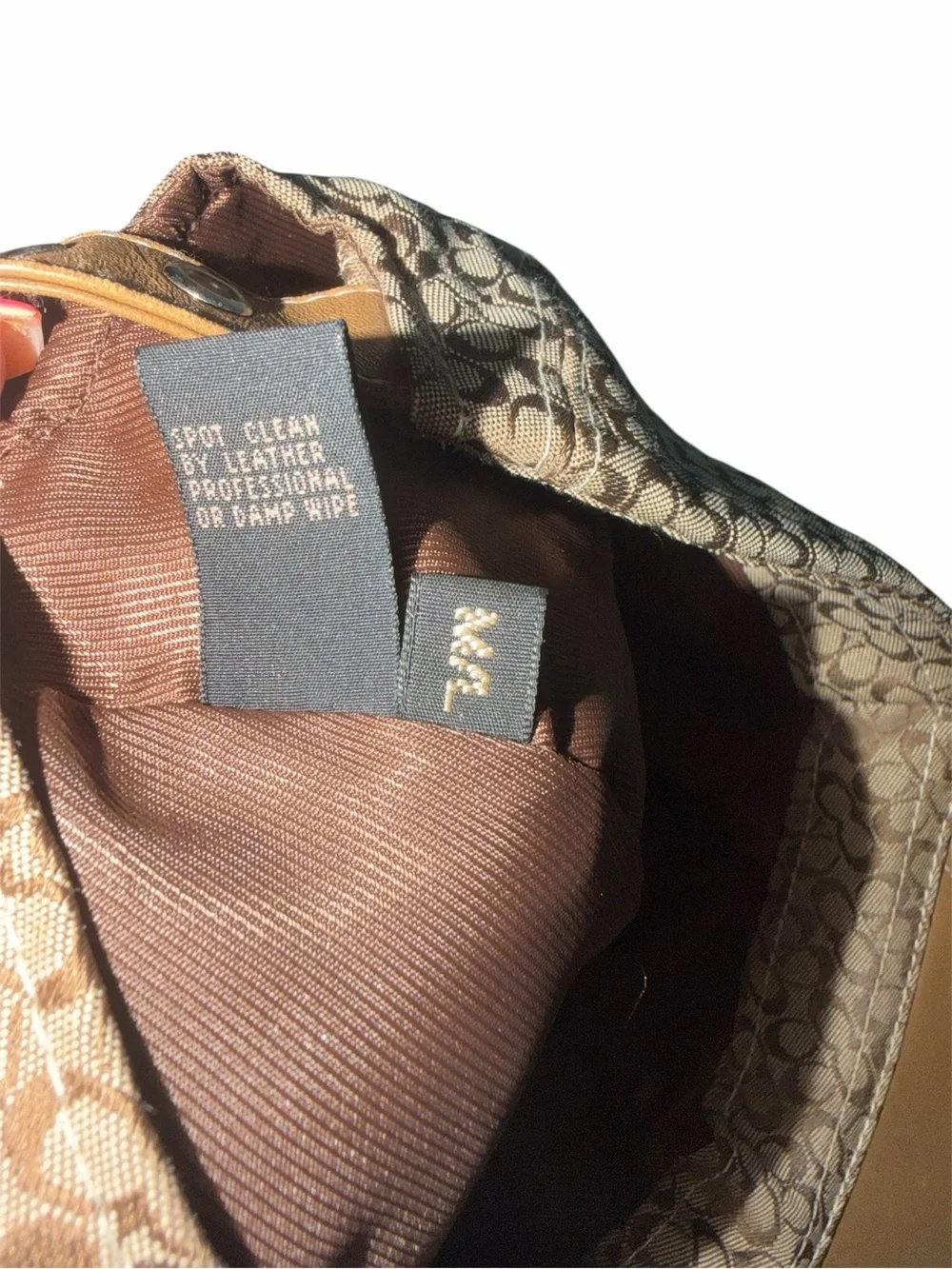 Coach Vintage Y2K Monogram Canvas Cap in Khaki and Brown